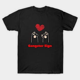 gang signs of the love, fanny dog T-Shirt